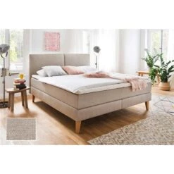 Meise Möbel Greta Boxspringbett 180 X 200 Cm Beige Stoff - Inklusive Lieferung