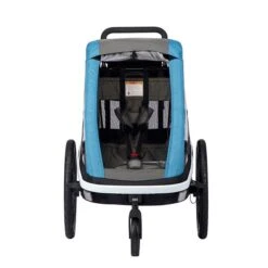 Hamax Avenida One Fahrradanhänger Petrol Blau Mit Federung - Inkl. Deichsel & Buggyrad -Günstiges CYBEX || Britax || VOX Geschäft ham400014 avenida one petrolblue stroller wheel front 1