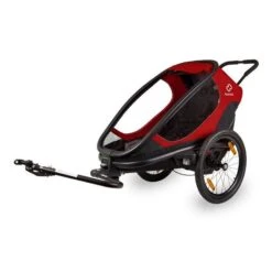 Hamax Outback Fahrradanhänger Rot/Schwarz Inkl. Deichsel & Buggyrad -Günstiges CYBEX || Britax || VOX Geschäft ham400064 hamax outback one red black