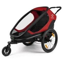 Hamax Outback One Fahrradanhänger Rot / Schwarz Inkl. Deichsel & Buggyrad -Günstiges CYBEX || Britax || VOX Geschäft ham400065 hamax outback one red black rad