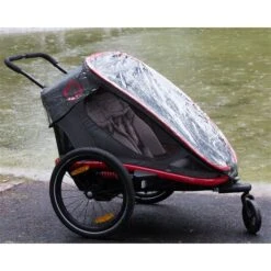 Hamax Avenida One Fahrradanhänger Petrol Blau Mit Federung - Inkl. Deichsel & Buggyrad -Günstiges CYBEX || Britax || VOX Geschäft ham490008 rain cover outback avenida gr 5