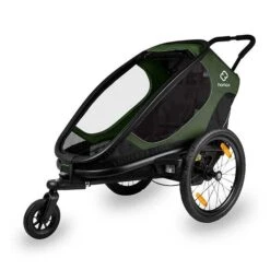 Hamax Outback Fahrradanhänger Grün/Schwarz Inkl. Deichsel & Buggyrad -Günstiges CYBEX || Britax || VOX Geschäft hamax outback single bike trailer stroller jogger child green 2