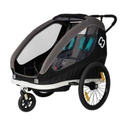 Hamax Traveller Fahrradanhänger Schwarz/Grau -Günstiges CYBEX || Britax || VOX Geschäft hamax traveller child bike trailer black two seats bicycle stroller