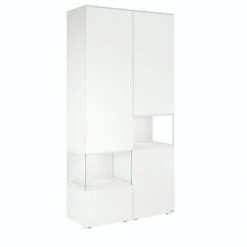 Hülsta Neo Wohnwand Vitrine 1 Schubkasten Und 3 Türen Lack Reinweiß