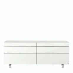 Hülsta Neo Sideboard 6 Schubkästen Lack Reinweiß