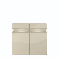 Hülsta Neo Highboard 2 Schubkästen Und 2 Türen Hochglanzlack Seidengrau -Günstiges CYBEX || Britax || VOX Geschäft huelsta neo 134480f4