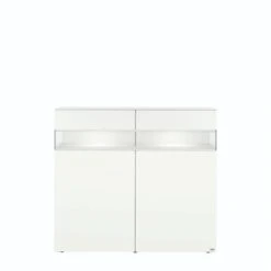 Hülsta Neo Highboard 2 Schubkästen Und 2 Türen Lack Reinweiß -Günstiges CYBEX || Britax || VOX Geschäft huelsta neo 134483f4