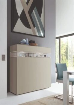 Hülsta Neo Highboard 2 Schubkästen Und 2 Türen Lack Seidengrau -Günstiges CYBEX || Britax || VOX Geschäft huelsta neo 134520f3