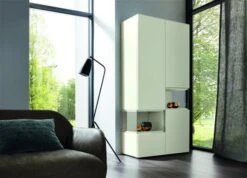 Hülsta Neo Wohnwand Vitrine 1 Schubkasten Und 3 Türen Lack Weiß -Günstiges CYBEX || Britax || VOX Geschäft huelsta neo 134548f2