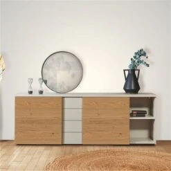 Now! Time By Hülsta Sideboard Mit Schiebetüren Natureiche/Lack-seidengrau -Günstiges CYBEX || Britax || VOX Geschäft huelsta now time 1041211f3