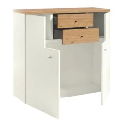 Now! Time By Hülsta Highboard 2 Winkeltüren Natureiche/Lack-weiß -Günstiges CYBEX || Britax || VOX Geschäft huelsta now time 104957f4