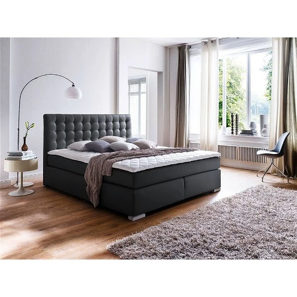 Meise Isa Boxspringbett 140 X 200 Cm Schwarz Kunstleder - Inklusive Lieferung 1 Meise Isa Boxspringbett 140 X 200 Cm Schwarz Kunstleder - Inklusive Lieferung