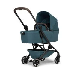 Joolz Aer+ Wanne Ocean Blue -Günstiges CYBEX || Britax || VOX Geschäft joolz aer cot front side view left ocean blue