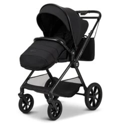 Moon Clicc Kombi-Kinderwagen Black Melange Zubehör Bundle -Günstiges CYBEX || Britax || VOX Geschäft k24 clicc 63980800 sportsitzfusssacktasche blackmelange 800 8 frontleft 1