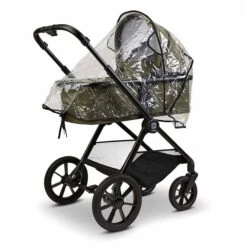 Moon Clicc Kombi-Kinderwagen Moss Green Melange Zubehör Bundle -Günstiges CYBEX || Britax || VOX Geschäft k24 clicc 63980800 wanneregenverdeck mossgreenmelange 802 4 backright 1
