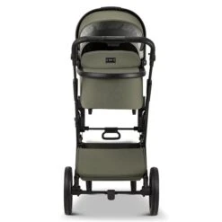 Moon Piú Kombi-Kinderwagen Moss Green/black Matt Zubehör Bundle -Günstiges CYBEX || Britax || VOX Geschäft k24 piu 64960630 wanne mossgreen 655 5 back 1