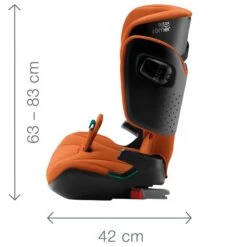 Britax Römer Kidfix I-Size Storm Grey Kindersitz Gruppe ECE R 129 / I-Size -Günstiges CYBEX || Britax || VOX Geschäft kidfix i size dimension images angle 01 1