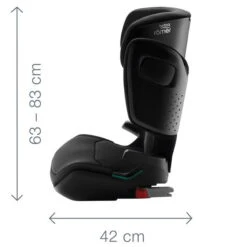 Britax Römer Kidfix M I-Size Cosmos Black Kindersitz Gruppe ECE R 129 / I-Size -Günstiges CYBEX || Britax || VOX Geschäft kidfix m i size dimension images angle 01