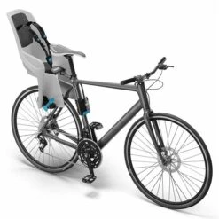 Thule RideAlong Lite Fahrradkindersitz Hellgrau Die Sichere Transportmöglichkeit -Günstiges CYBEX || Britax || VOX Geschäft large thule ridealonglite lightgray onbike iso 100110
