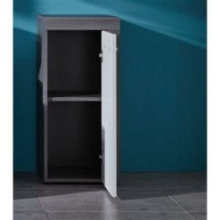 Trendteam Miami Badmöbel-Set 5-teilig Mit Spiegelschrank Beleuchtet | Weiß / Rauchsilber -Günstiges CYBEX || Britax || VOX Geschäft miami bd 1259 802 03 geoeffnet 3