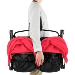 Mountain Buggy Nano DUO In Ruby Ideal Für Die Reise -Günstiges CYBEX || Britax || VOX Geschäft nano duo mesh back panel silver 4000x4000px 1