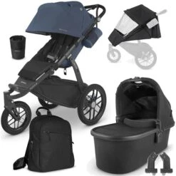 UPPAbaby Ridge Bundle REGGIE Blaugrau Mit 5 Zubehörartikeln