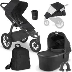 UPPAbaby Ridge Bundle JAKE Dunkelgrau Mit 5 Zubehörartikeln