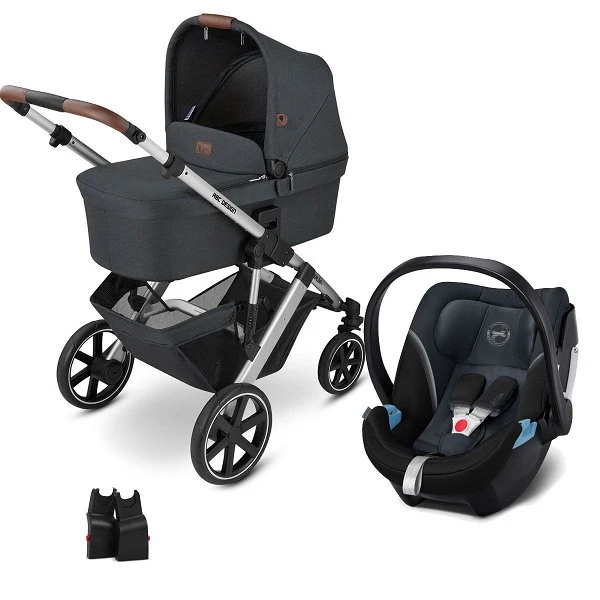 ABC Design Salsa 4 Kinderwagen Bundle Storm Mit Cybex Aton 5 Und Adapter 1 ABC Design Salsa 4 Kinderwagen Bundle Storm Mit Cybex Aton 5 Und Adapter