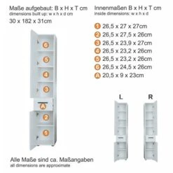 Trendteam Skin Hochschrank Weiß Hochglanz -Günstiges CYBEX || Britax || VOX Geschäft skin bd 1116 101 01 datenblatt