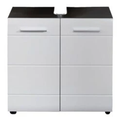 Trendteam Skin Waschbeckenunterschrank Weiß Hochglanz
