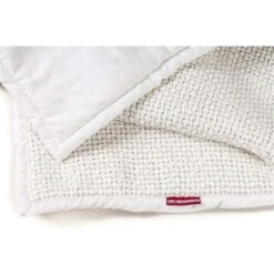 HESBA Kuscheldecke Weboptik - Wollweiß