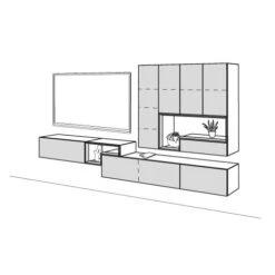 Hülsta Tetrim Wohnwand 5 - Lack-Ausführung Lowboards & Hängeelement -Günstiges CYBEX || Britax || VOX Geschäft tetrim 5 strich sp