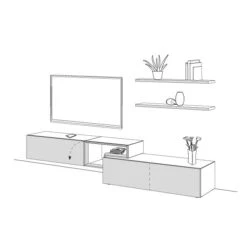 Hülsta Tetrim Wohnwand 6 - Lack-Ausführung Lowboards & Wandsteckborde -Günstiges CYBEX || Britax || VOX Geschäft tetrim 6 strich sp