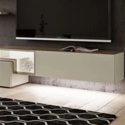 Hülsta Tetrim Wohnwand 1 - Lack-Ausführung Vitrine, Sideboard & Wandbord -Günstiges CYBEX || Britax || VOX Geschäft tetrim beleuchtung