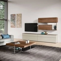 Hülsta Tetrim Wohnwand 8 - Lack & Kernnussbaum Lowboard & Hängeelemente -Günstiges CYBEX || Britax || VOX Geschäft tetrim kombi 9