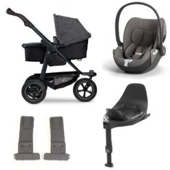 Tfk Mono 2 Kinderwagen Bundle Premium Anthrazit Luftrad | CYBEX Cloud T I-Size + Base + Adapter