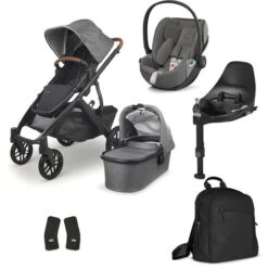 UPPAbaby Vista V2 Bundle Greyson Charcoal Melange & Cybex Cloud Z2, BaseZ2, Wickelrucksack -Günstiges CYBEX || Britax || VOX Geschäft vista v2 bundle greyson charcoal