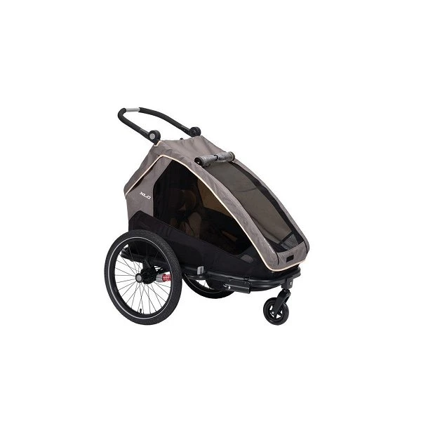 XLC Kinderanhänger MONO S Grau/beige/anthrazit Inkl. Buggyrad & Rücklicht 1 XLC Kinderanhänger MONO S Grau/beige/anthrazit Inkl. Buggyrad & Rücklicht