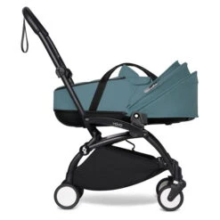 BABYZEN™ YOYO Babywanne Aqua -Günstiges CYBEX || Britax || VOX Geschäft yoyo 2 bassinet canopy down profile black frame aqua web