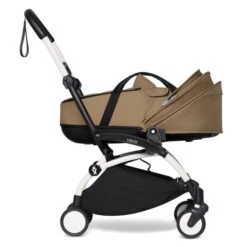 BABYZEN™ YOYO² Kinderwagen Toffee Gestell White -Günstiges CYBEX || Britax || VOX Geschäft yoyo 2 bassinet canopy down profile white frame toffee web