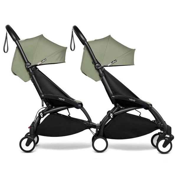 BABYZEN™ YOYO² Doppelbuggy Olive Gestell Black 2 BABYZEN™ YOYO² Doppelbuggy Olive Gestell Black – Bild 2